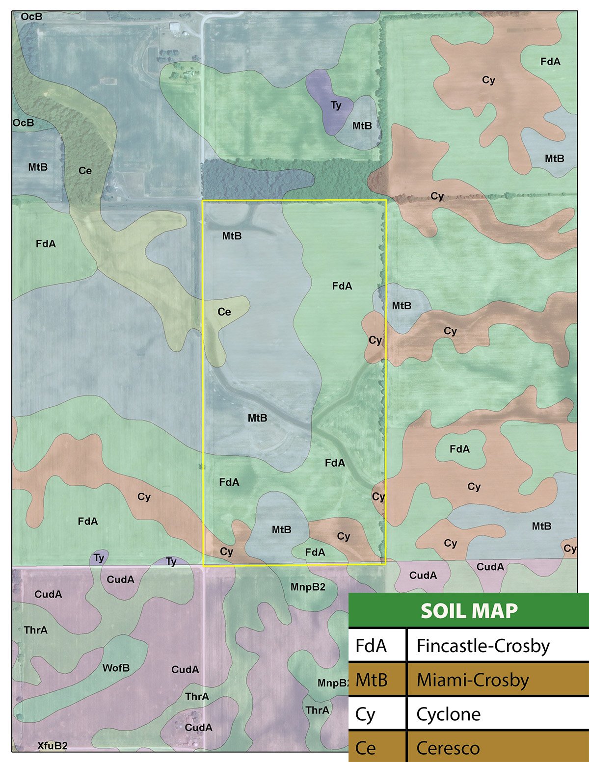 Soil map - LAND AUCTION, 80+/- Acres offered in 1 Tract